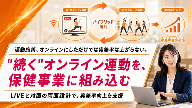 【オンライン運動×保健事業】法人・健保向けにオンライン運動支援プログラムの提供開始