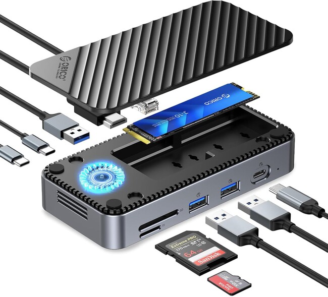 ???? ORICO、最大8TB拡張・10Gbps転送の10-in-1 M.2 SSDドッキングステーションを発表