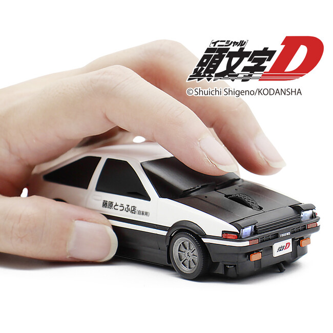 リトラクタブルライトが点灯！『頭文字D』 トヨタ AE86 型無線マウス （後期版）が、一般販売開始！