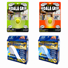 「コアラテープ(コアラグリップ)」シリーズ (上段:「KOALA GRIP」 下段:「防水・防カビテープ」) 「コアラテープ(コアラグリップ)」シリーズ (上段:「KOALA GRIP」 下段:「防水・防カビテープ」)
