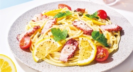 エクセルシオール カフェで6月4日より　初夏のさわやかなパスタ「タコと塩レモンのアーリオ・オーリオ」を発売