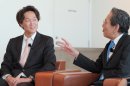 APAコーポレーション代表 岡田憲己とルー大柴氏 APAコーポレーション代表 岡田憲己とルー大柴氏