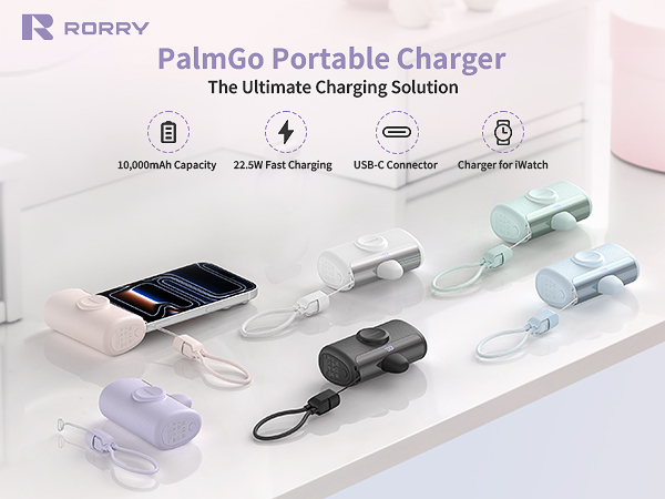 【新色登場】RORRY、手のひらサイズでかわいいモバイルバッテリー『PalmGo』から、爽やかに溶け込む新色「ミント」「水色」を発売