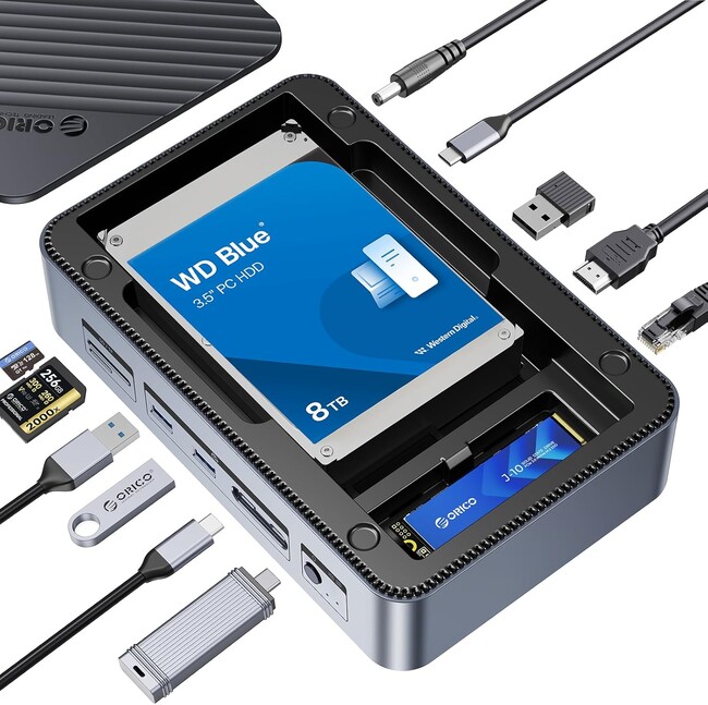 ???? ORICO、最大26TB対応の12-in-1 USB-Cドッキングステーションを発表⚡ 10Gbps・4K出力・100W充電・タービンファン冷却を1台に集約