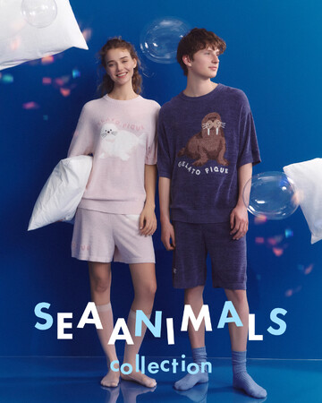 【gelato pique(ジェラート ピケ)】シロクマやあざらし、ラッコやペンギン、セイウチを描いた「SEA ANIMALS COLLECTION」が登場！ひんやり心地よい接触冷感素材　5/29発売