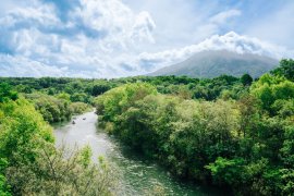 羊蹄山と尻別川 羊蹄山と尻別川