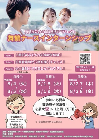 舞鶴市の公的4病院を2日間で体験する学生向けインターンシップ開催