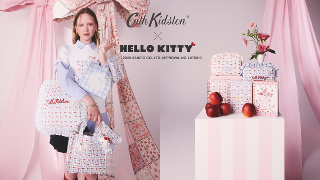 【Cath Kidston × Hello Kitty】大人気コラボレーション第2弾を6月5日（金）発売！特別なアートのブックバッグやフリルトート、文具も初登場！