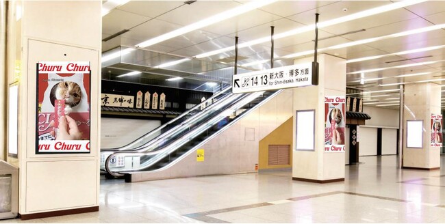 いなばペットフード　新幹線京都駅コンコースに「ちゅ～る」サイネージ広告を掲出！
