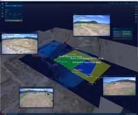 リアルタイムデジタルツイン基盤の画面イメージ 画像提供:日立建機株式会社 リアルタイムデジタルツイン基盤の画面イメージ 画像提供:日立建機株式会社