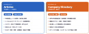 記事データベースと企業データベース