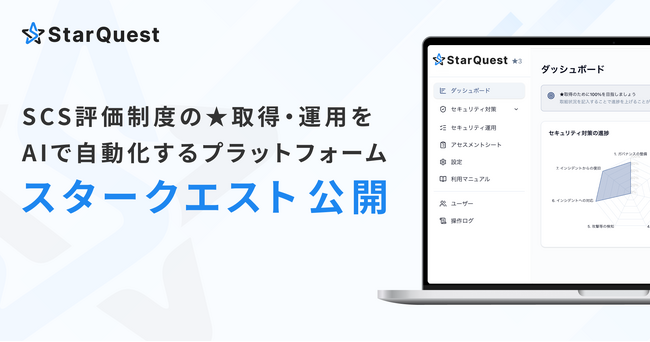SCS評価制度の★取得・運用をAIで自動化するプラットフォーム「スタークエスト」公開