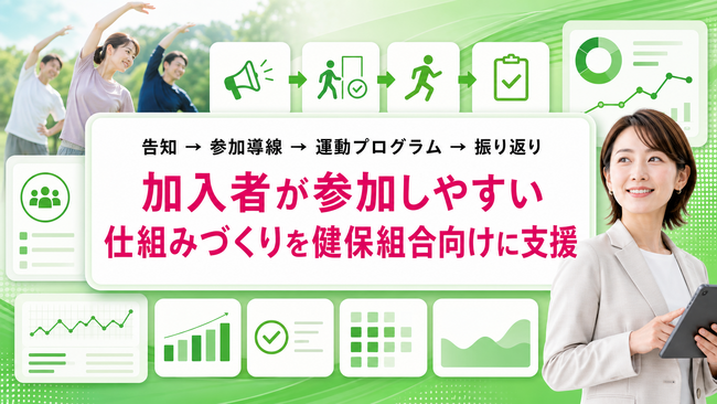 【保健事業の参加率改善】加入者が参加しやすい運動施策の設計支援を開始しました