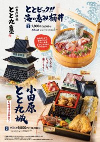 小田原漁港に“海鮮城”・“食べる灯台”出現！？豪快な“海鮮桶丼”と“小田原城”がグルメになって登場漁港飯を味わう「とと丸食堂」メニュー大幅リニューアル