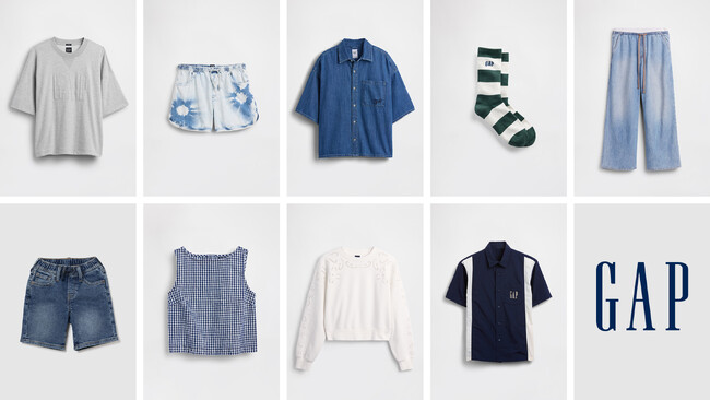 Gap、環境の日に向けてサステナブル素材とブランド独自の節水技術を採用した新コレクションを提案