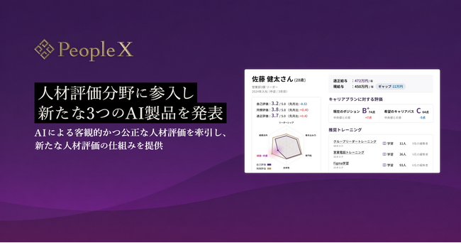 PeopleX、人材評価分野に参入し新たな3つのAI製品を発表
