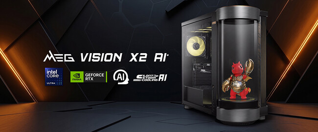 MSIがMEG Vision X2 AI⁺を発表：エージェンティックAI コンパニオンを搭載した世界初（※1）のゲーミングデスクトップ