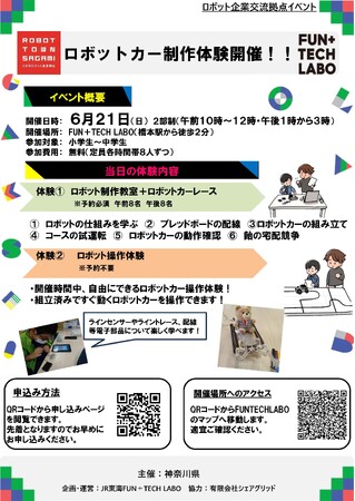 ロボット企業交流拠点「FUN+TECH LABO」でイベントを開催します！
