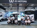 「ジャパントラックショー2026」で初披露された、ZO MOTORS(大象自動車)の新型EVトラック「ZM5」。 「ジャパントラックショー2026」で初披露された、ZO MOTORS(大象自動車)の新型EVトラック「ZM5」。