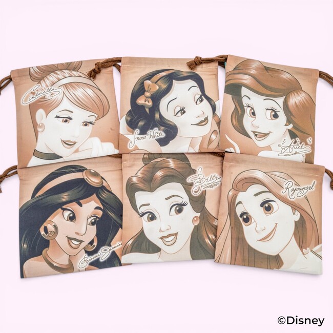 【ディズニー プリンセス】開けるまでのお楽しみ！全6柄のブラインドパッケージ仕様のランチ巾着がスケーターより発売