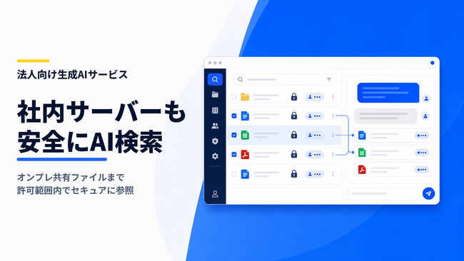 オンプレの「ファイルサーバー」を検索できるAI。セキュアなAIエージェントサービスをリリース