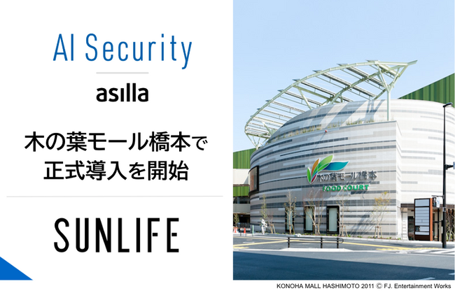 福岡市西区の大型商業施設「木の葉モール橋本」にAI警備システム「AI Security asilla」を正式導入
