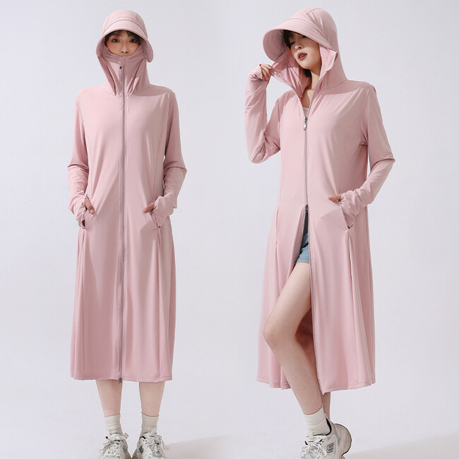 夏対策 UV パーカー 冷感 UVカット UPF50+ 長袖 ラッシュガード ロング　吸汗 速乾　ワンピース新品6月10日から販売開始　新規取引募集　夏企業広告グッズ　オリジナル印刷ネーム入れ