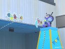 ばいきんまんが水をかけてくる「ばいきんまんの水でっぽう」 ばいきんまんが水をかけてくる「ばいきんまんの水でっぽう」