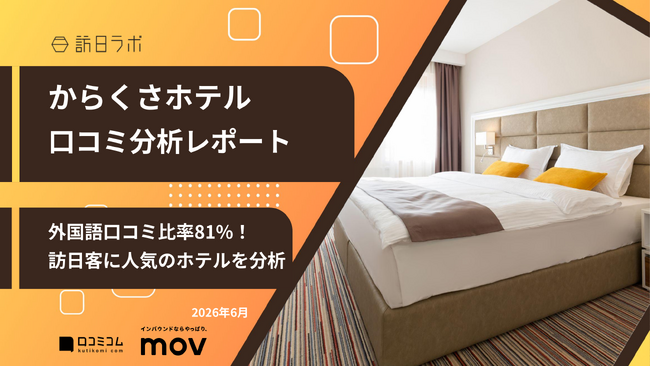 【最新口コミ調査】からくさホテルに寄せられた口コミを分析！外国語口コミ比率81.1%、訪日客に選ばれる高評価ホテルの強みとは