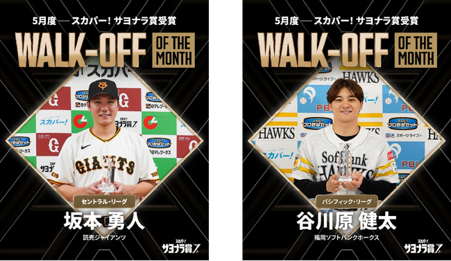 5月度「スカパー! サヨナラ賞」受賞選手が決定!