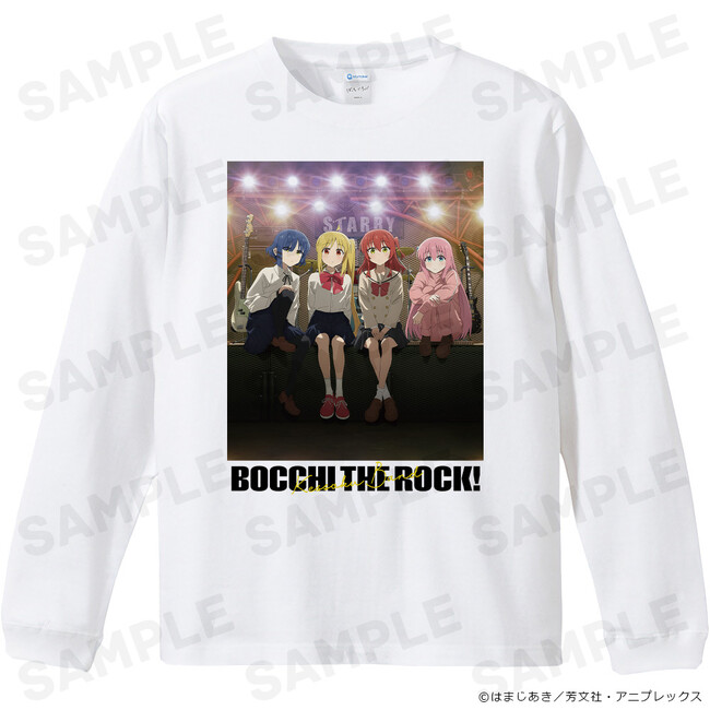 アニメ「ぼっち・ざ・ろっく！」リブ付ロングスリーブTシャツ、Tシャツ、綿スポーツタオル、プリズムビジュアルコレクション、クリアファイルの受注を開始しました！