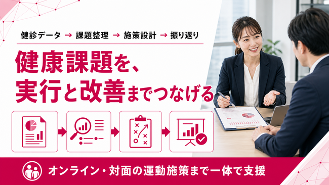 【健康課題の把握で終わらせない】フラクタルワークアウト、健診データ・従業員アンケート後の施策実行支援を提供開始