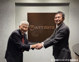 左から 筧理事長 中山組織委員長 左から 筧理事長 中山組織委員長