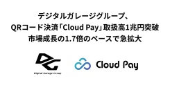 デジタルガレージグループ、QRコード決済「Cloud Pay」取扱高1兆円突破 市場成⻑の1.7倍のペースで急拡⼤