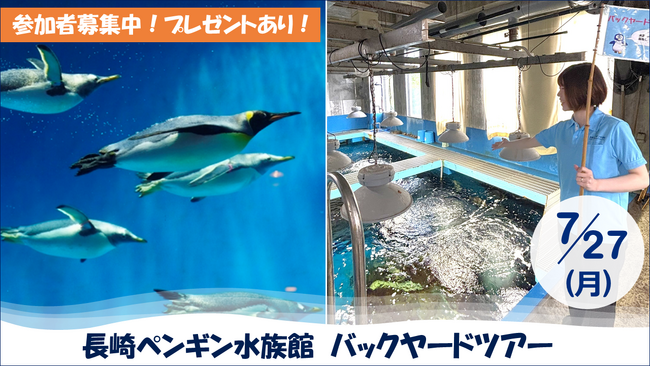 【JAF長崎】ペンギン飼育種類数、世界一！普段入れない長崎ペンギン水族館のバックヤードを見学できる特別ツアー開催！参加者限定プレゼントも！