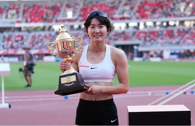 第110回日本陸上競技選手権大会で アットホーム所属の女子棒高跳・諸田実咲選手が優勝