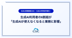 生成AI利用者の6割超が「生成AIが使えなくなると業務に影響」