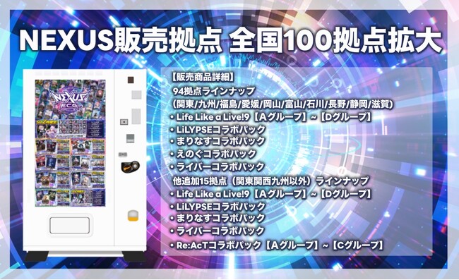 『NEXUS -ザ・フェイブカードゲーム-』販売拠点大幅拡大！さらにボイス付きNFTカードが全国のAIICO自販機1000台にて販売開始！さらにBOOTHにて「スターターデッキ」の通販開始！
