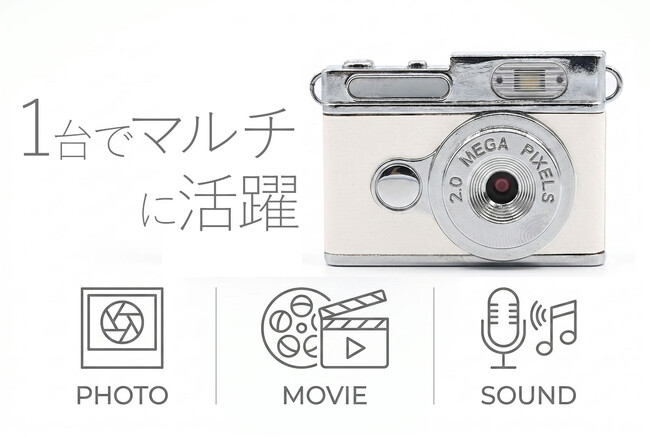 手のひらサイズのレトロ体験。発売直後から好評！レトロな写真や動画が楽しめる「クラシックカメラ風デジタルトイカメラ」限定クーポン配信中！【磁気研究所/HIDISC】