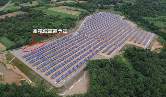 にかほ市象潟太陽光発電所に蓄電池を導入