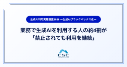 業務で生成AIを利用する人の約4割が「禁止されても利用継続」