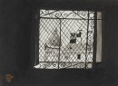 堂本印象《プラド美術館の窓(美の跫音挿絵)》昭和27年(1952)京都府立堂本印象美術館蔵
