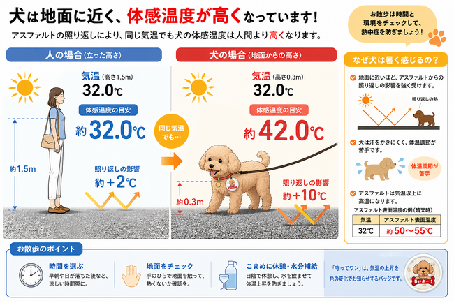 酷暑・猛暑で増える犬の熱中症。製造現場を中心に累計6万枚販売の熱中症対策シールを犬にも