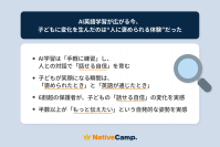 【AI英語学習が広がる今、子どもの「話せる自信」につながったのは“人に褒められる体験”だった】ネイティブキャンプを利用している子どもの保護者152名を対象に調査を実施