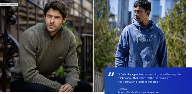 フランスのメンズファッションブランド Newman、Centric Shoppingfeedを採用し、欧州マーケットプレイス戦略を加速