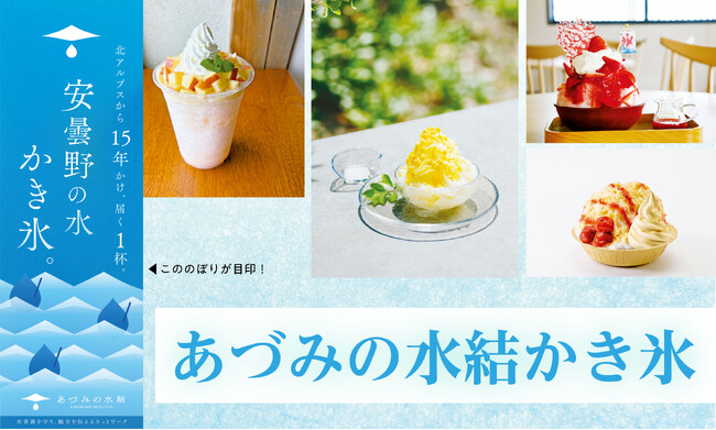 「あづみの水結かき氷」で 水環境保全PR