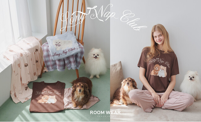 《PEACH JOHN ROOM》大好評の子犬モチーフのルームウェアコレクション第2弾を発売！新作はミニチュアダックスとポメラニアンのモチーフ