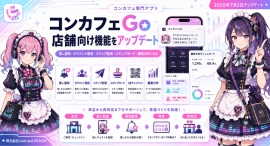コンカフェ専門アプリ「コンカフェGo」が、7月2日より店舗向け機能を強化!来店客へのプッシュ通知やセグメント配信で再来店を促し、「常連化」を支援 コンカフェ専門アプリ「コンカフェGo」が、7月2日より店舗向け機能を強化!来店客へのプッシュ通知やセグメント配信で再来店を促し、「常連化」を支援