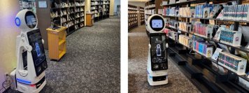 【大阪工業大学】図書館ロボが読みたい本の棚まで案内 大宮本館に期間限定で導入 研究の刺激にも
