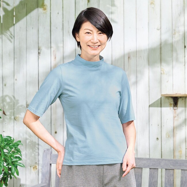 累計販売数５万枚突破！「着心地のいい服」で人気の『涼感五分袖ハイネック』が7/12(日)の新聞朝刊に広告掲載！7/31(金)までLINE友だち限定キャンペーンを実施します。